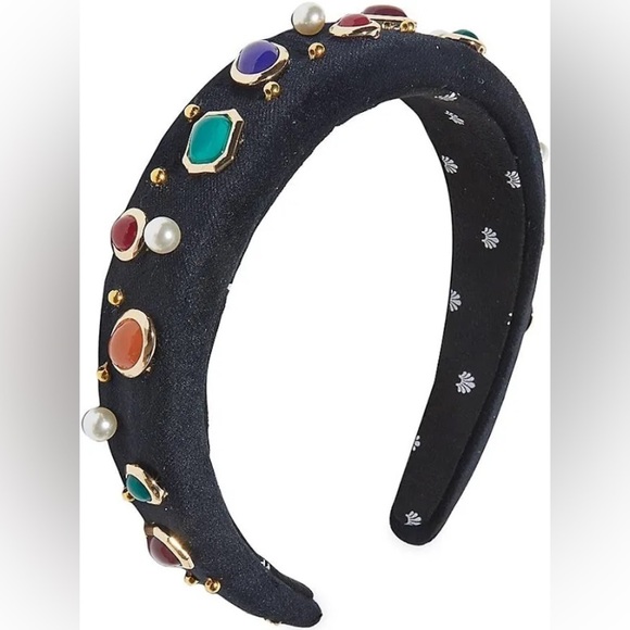 Lele Sadoughi Jewel Rainbow Bezel Alice headband - Picture 2 of 5